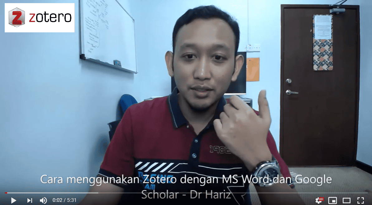 Cara menggunakan Zotero dengan MS Word dan Google Scholar