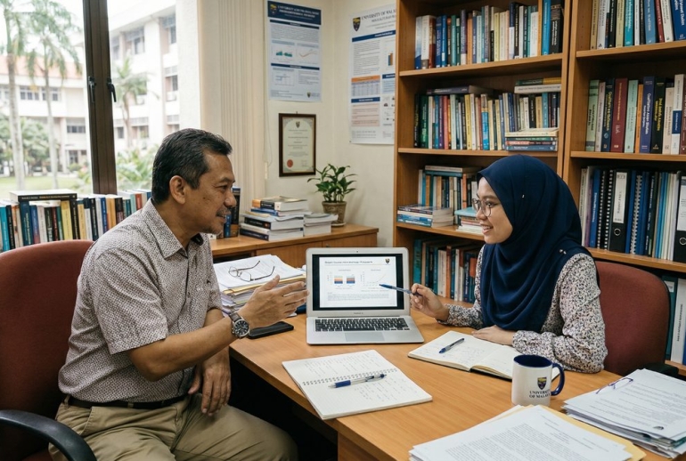 Postgraduate student choosing AI supervisor