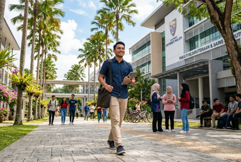 Day in life AI research student UPSI