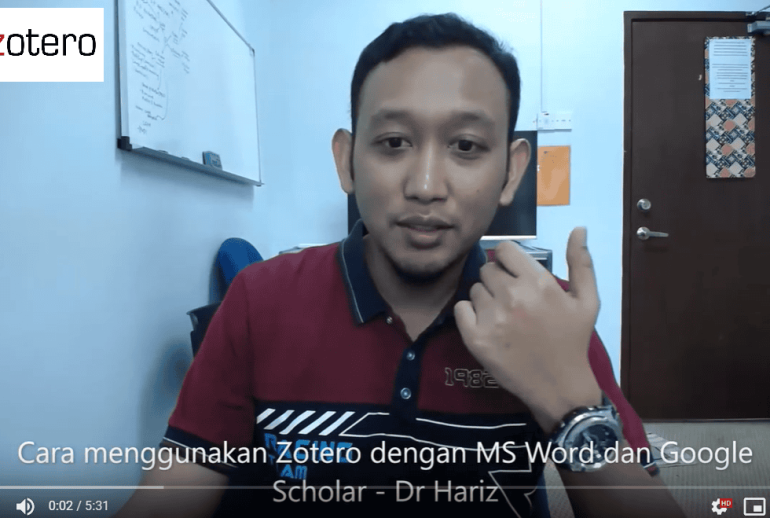 Cara menggunakan Zotero dengan MS Word dan Google Scholar